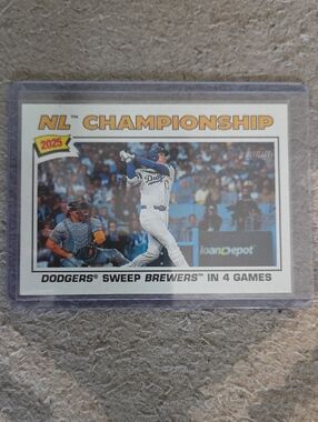 2026 Topps Heritage NL Championship Dodgers Sweep Brewers Card 277